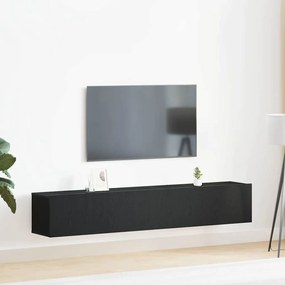 vidaXL Σετ επίπλου τηλεόρασης 2 pcs Μαύρη δρυς 100 x 30 x 30 cm