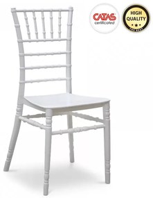 0183403 Καρέκλα catering Tiffany Megapap πολυπροπυλενίου χρώμα λευκό 40x40,5x91εκ. Πολυπροπυλένιο PP, 1 Τεμάχιο