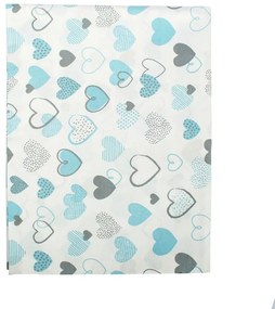 Σεντόνια Βρεφικά Σετ 3τμχ Hearts 08 Blue DimCol Κούνιας 120x160cm 100% Βαμβάκι