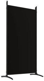 Διαχωριστικό Δωματίου με 5 Πάνελ Μαύρο 433x180 εκ. από Ύφασμα - Μαύρο