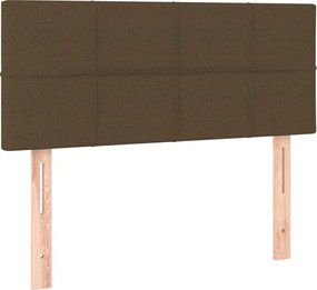 vidaXL Κρεβάτι Boxspring με Στρώμα Σκούρο Καφέ 80x200 εκ. Υφασμάτινο