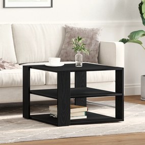 vidaXL Τραπεζάκι σαλονιού Μαύρο Δρυς 59,5x59,5x40 εκ Κατασκευασμένο Ξύλο