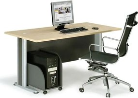 BASIC Γραφείο Απόχρωση Dark Grey - Beech   1τμχ