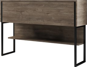 Συρταριέρα Μαύρο / Καρυδί FOAFLO 120x30x80