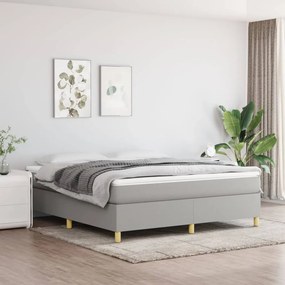 vidaXL Κρεβάτι Boxspring με Στρώμα Αν. Πράσινο 160x200εκ Υφασμάτινο