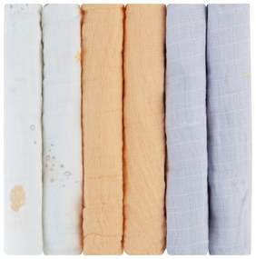 KIKKA BOO ΣΕΤ 6 ΤΕΜ ΠΑΝΑΚΙΑ ΜΟΥΣΕΛΙΝΑΣ 30/30 CM SEALLY ME 31103010101