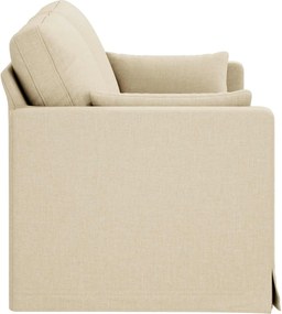 vidaXL Καναπές Κρεμ 158 x 78 x 80 εκ ύφασμα