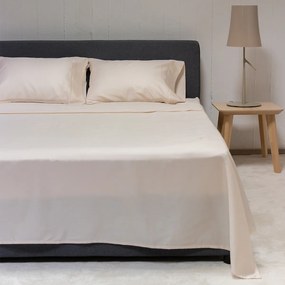Σεντόνια Υπέρδιπλα (Σετ) Naf-Naf Unique Light Beige Μπεζ ΧΩΡΙΣ ΛΑΣΤΙΧΟ 240x270