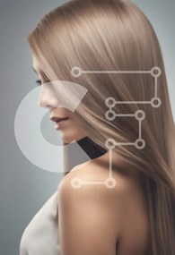 Intra Συλλεκτικό Ξύλινο Παζλ Plywood  4mm - Κομψό προφίλ γυναίκας με μακριά μαλλιά Σε Ξύλινο Κουτί - Διαστάσεις Puzzle: 10x10 cm – 25 κομμάτια