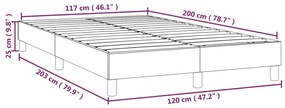 Πλαίσιο Κρεβατιού Boxspring Κρεμ 120x200 εκ. Υφασμάτινο - Κρεμ