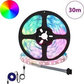vidaXL Λωρίδα LED 12 pcs Μαύρο και Διαφανές 2500 χιλ
