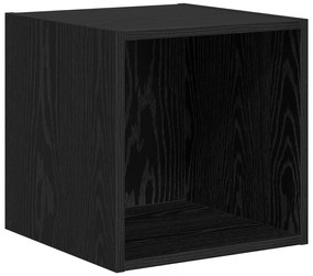 vidaXL 2 pcs Μαύρη δρυς 37 x 37 x 142.5 εκ Επεξεργασμένο ξύλο