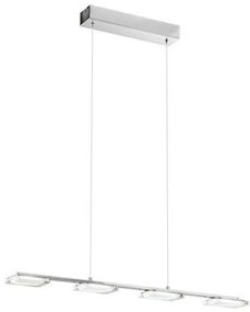 Κρεμαστό Φωτιστικό Οροφής IP20 4xLED 4.5W 3000K CARTAMA Χρώμιο-Διάφανο 94244 Eglo-94244-Χρώμιο 94244
