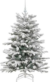 vidaXL Τεχνητό Χριστουγεννιάτικο Δέντρο με Άξονα Λευκό 150 cm