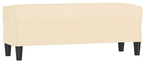 vidaXL Πάγκος Κρεμ 100x35x41 εκ. Υφασμάτινος