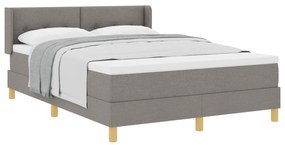 vidaXL Κρεβάτι Box Spring με Στρώμα σε Ταπέ, 140 x 190 εκ., Ύφασμα