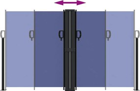 vidaXL Σκίαστρο Πλαϊνό Συρόμενο Μπλε 140 x 600 εκ.