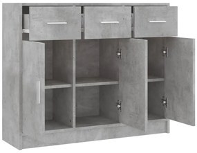 vidaXL Ντουλάπι Γκρι Σκυροδέματος 91 x 28 x 75 εκ. Επεξεργασμένο Ξύλο