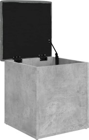vidaXL Παγκάκι Αποθήκευσης Γκρι Σκυροδεμ. 42x42x45 εκ. Επεξεργ. Ξύλο