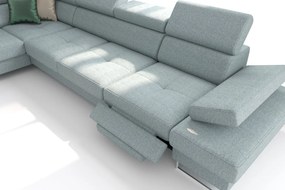 Γωνιακός καναπές Gelito Relax LTHR-Leuko-Αριστερή