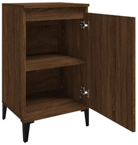 vidaXL Κομοδίνα 2 τεμ. Καφέ Δρυς 40x35x70 εκ. από Επεξεργασμένο Ξύλο