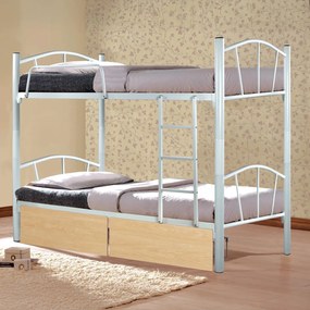 Κουκέτα παιδική FLOOR C21123 με 2 Συρτάρια Sonama - Μέταλλο Λευκό 200x91,5x177,5Y εκ. 200x91.5x177.5 εκ.