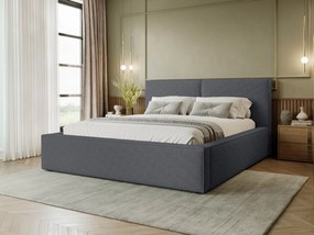 Επενδυμένο κρεβάτι Santos-Gkri Skouro-140 x 200