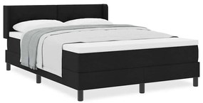 vidaXL Κρεβάτι box spring με στρώμα με στρώμα Μαύρο 160 x 200 cm