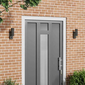 Φωτιστικό Τοίχου Για Εξωτερικούς Χώρους 2 pcs Μαύρο