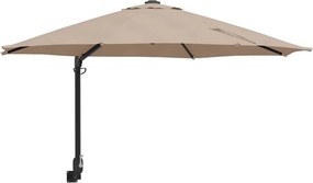 vidaXL Ομπρέλα Κήπου Taupe 248 x 248 x 148 εκ. Πολυεστέρας και Χάλυβας