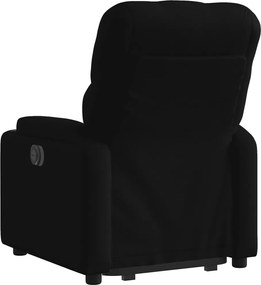vidaXL Πολυθρόνα Ηλεκτρική Ανακλινόμενη με Ανύψωση Μαύρη Υφασμάτινη