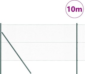 vidaXL Στύλος Περιφράξεων Πράσινο 10 x 1 μ (πλέγμα 13 mm)