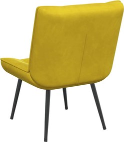 vidaXL Καρέκλα χαλάρωσης κίτρινη 64x74x84 cm Βελούδο
