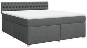 ΚΡΕΒΑΤΙ BOXSPRING ΜΕ ΣΤΡΩΜΑ ΣΚΟΥΡΟ ΓΚΡΙ 180X200 ΕΚ ΥΦΑΣΜΑΤΙΝ 3289067