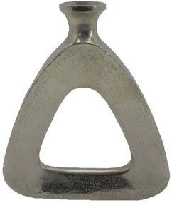 Βάζο Abstract Triagnle 029018 27x5x32cm Nickel Αλουμίνιο