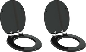 vidaXL Λεκάνη 2 pcs Μαύρο 44 x 38 εκ. Πίνακας MDF