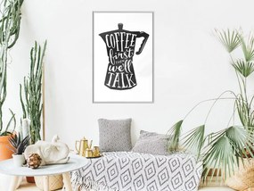 Αφίσα - Coffee First - 30x45 - Χρυσό - Με πασπαρτού