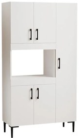 Ντουλάπα κουζίνας Defne σε λευκή απόχρωση  89x37.5x160εκ 89x37.5x160 εκ.