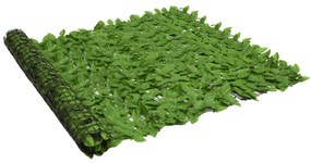 vidaXL Διαχωριστικό Βεράντας με Φύλλα Πράσινο 300 x 150 εκ.