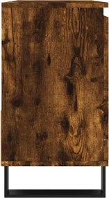 vidaXL Ντουλάπι Μπάνιου Καπνιστή Δρυς 65x33x60 εκ. Επεξεργασμένο Ξύλο