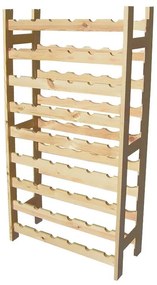 Μπουκαλοθήκη 54 Θέσεων Φυσικό Ξύλο 63x27x120cm