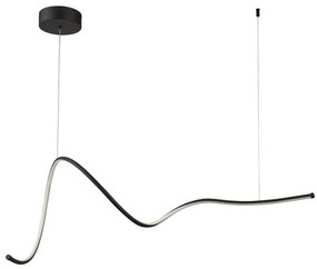 Φωτιστικό Οροφής - Ράγα 77-8168 Led 120cm Krishna Black Homelighting Aluminum,Acrylic