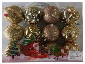 Σετ Χριστουγεννιάτικες μπάλες - 6cm - 12pcs - 231764-231764