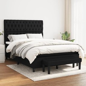 ΚΡΕΒΑΤΙ BOXSPRING ΜΕ ΣΤΡΩΜΑ ΜΑΥΡΟ 140X200 ΕΚ. ΥΦΑΣΜΑΤΙΝΟ 3136839