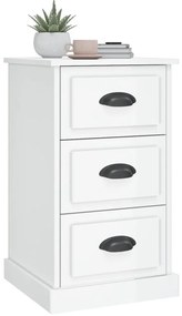 vidaXL Κομοδίνο Γυαλιστερό Λευκό 39x39x67 εκ. από Επεξεργασμένο Ξύλο