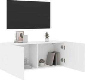vidaXL Ντουλάπι Τοίχου Τηλεόρασης Λευκό 100 x 30 x 41 εκ.