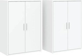 vidaXL Βοηθητικά Ντουλάπια 2 τεμ. Λευκό 60x31x84 εκ. Επεξεργ. Ξύλο