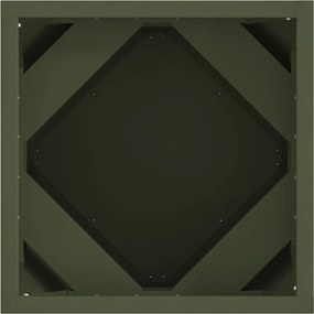 vidaXL Γλάστρα 2 pcs Ελιά Πράσινη 30 x 30 x 30 cm Ατσάλι