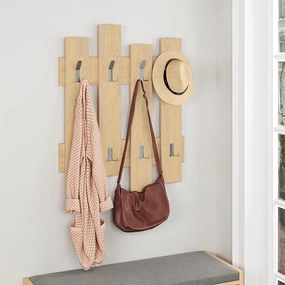 Κρεμάστρα τοίχου Wave Megapap χρώμα sapphire oak 64x4x81εκ.