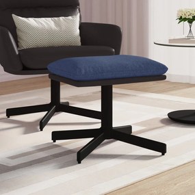 vidaXL Υποπόδιο Μπλε 60x60x36 εκ. Ύφασμα &amp; Συνθετικό Δέρμα